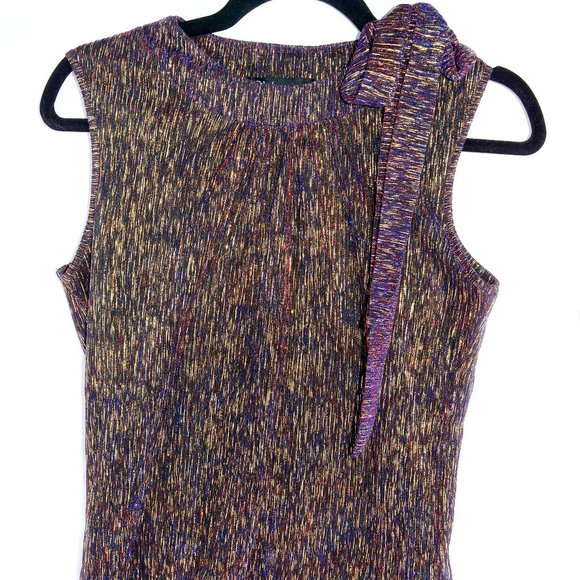 Purple and blue shiny threaded Top - Picture 1 of 4